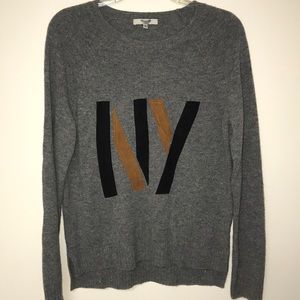 Madewell grey merino wool sweater